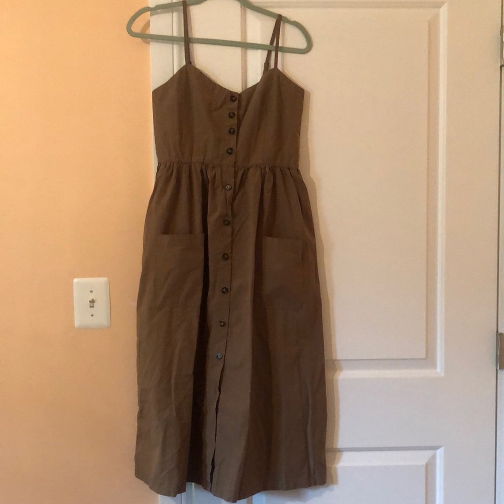 Button down midi dress
